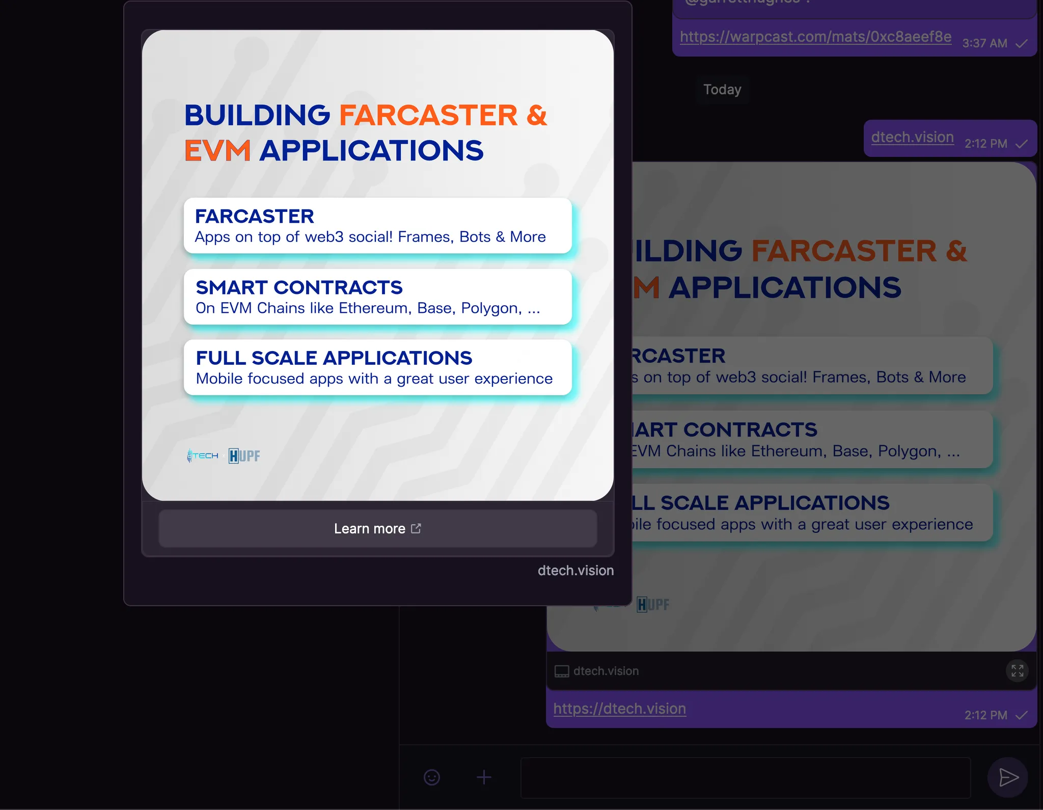 Farcaster Frame onchain poll survey interface