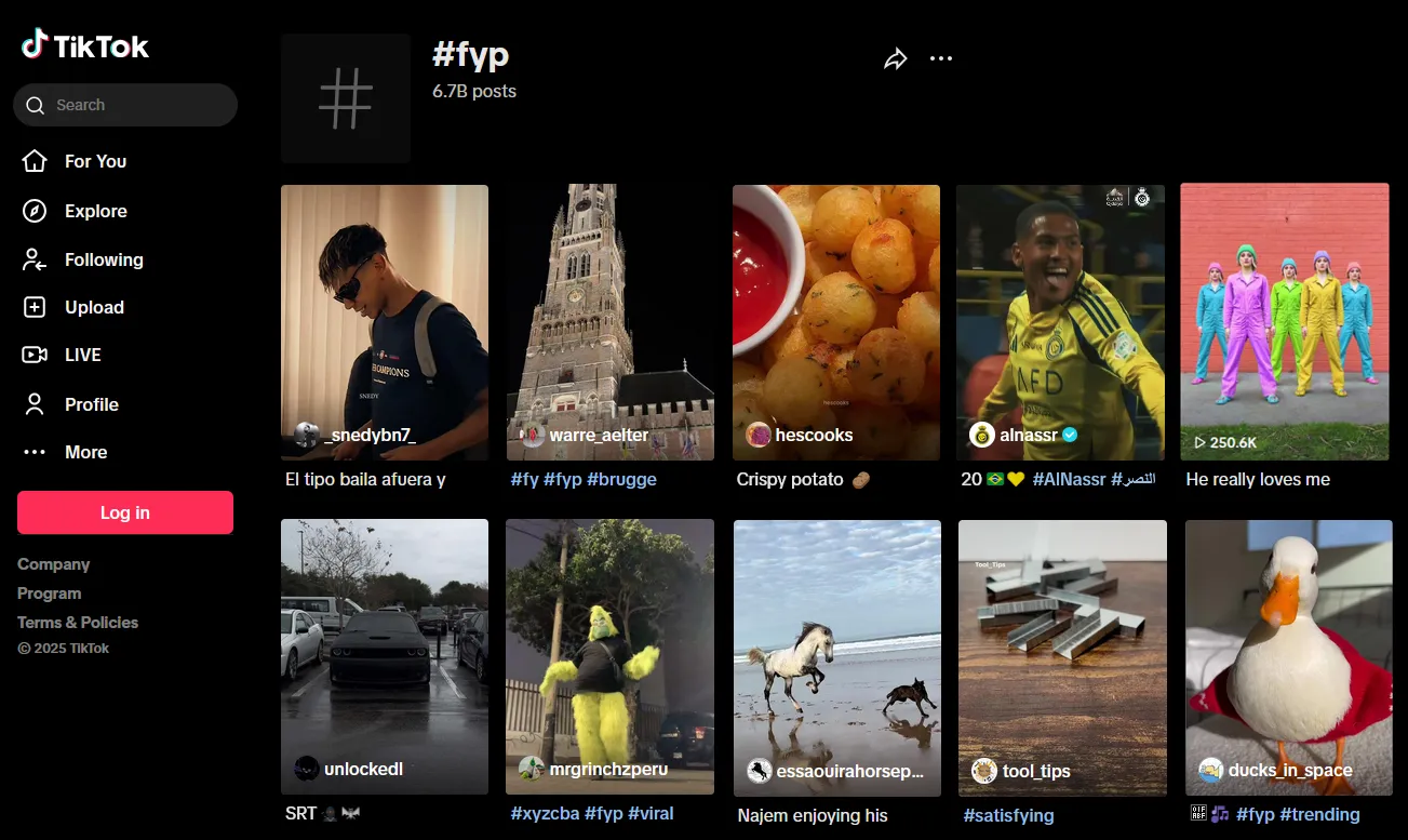 Likes.fun featured TikTok video screenshot