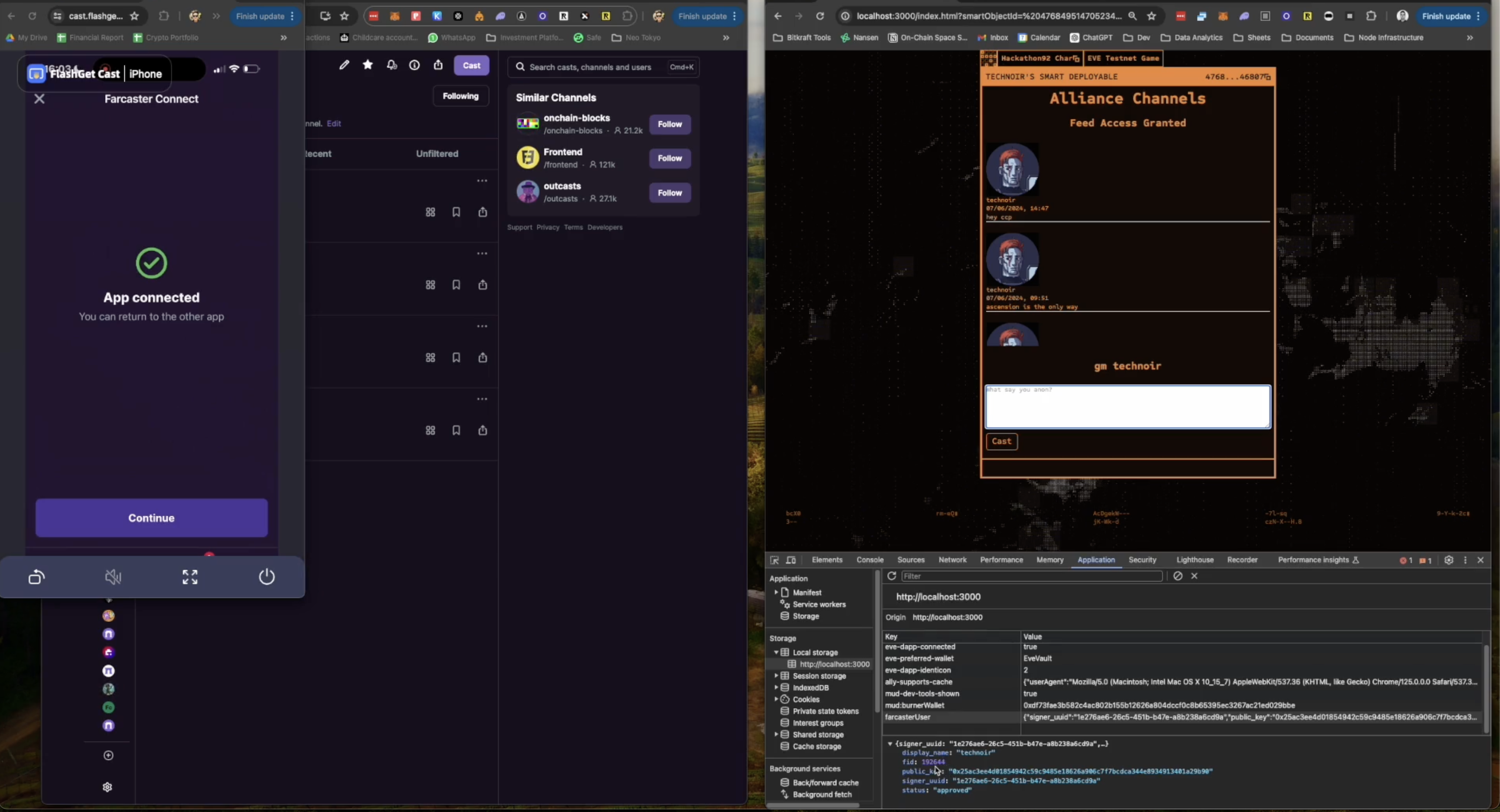 Farcaster casts socialfi feed