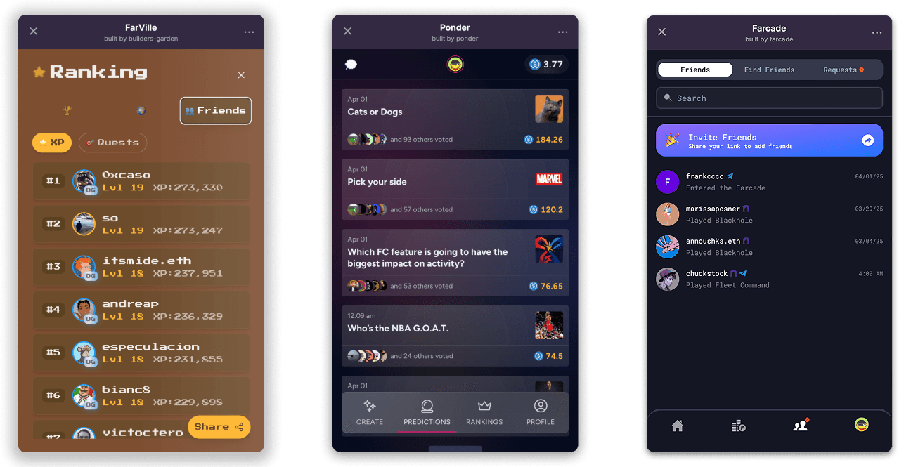 social trading signals mini app Farcaster Base