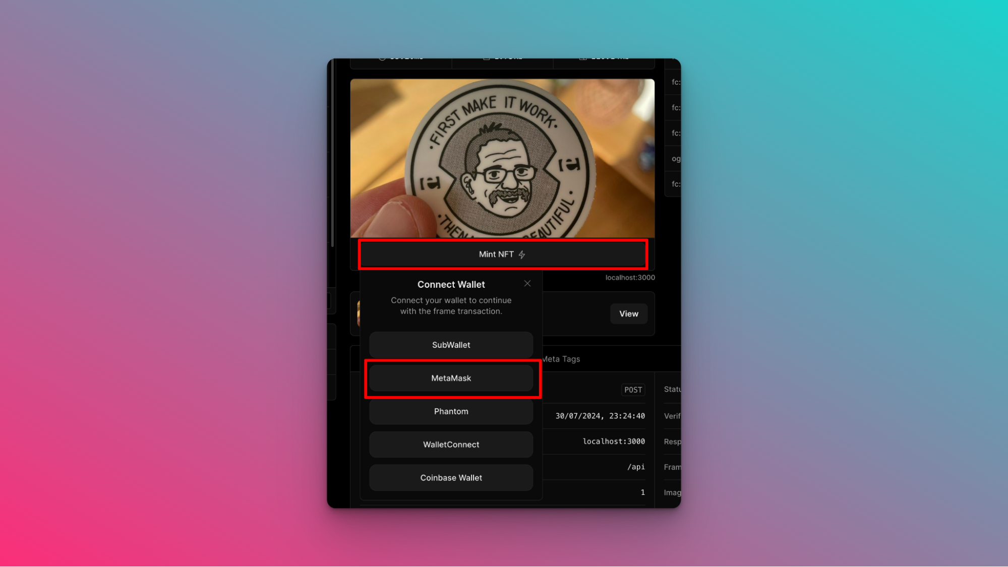 Farcaster Warpcast profile verification screenshot